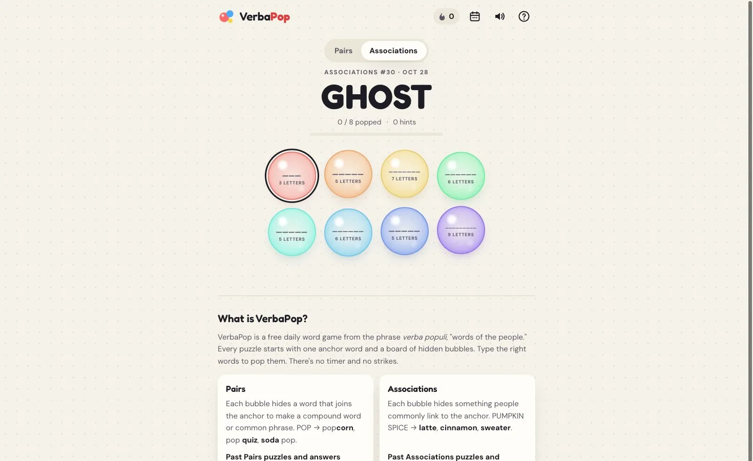VerbaPop homepage