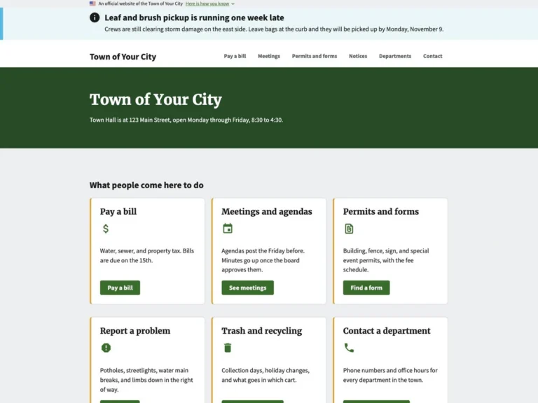 Public Record template preview